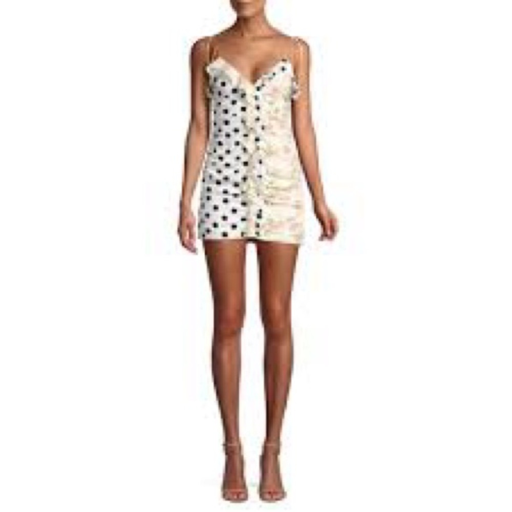For Love And Lemons Floral and Polka Dot Mini Dress - Picture 5 of 5